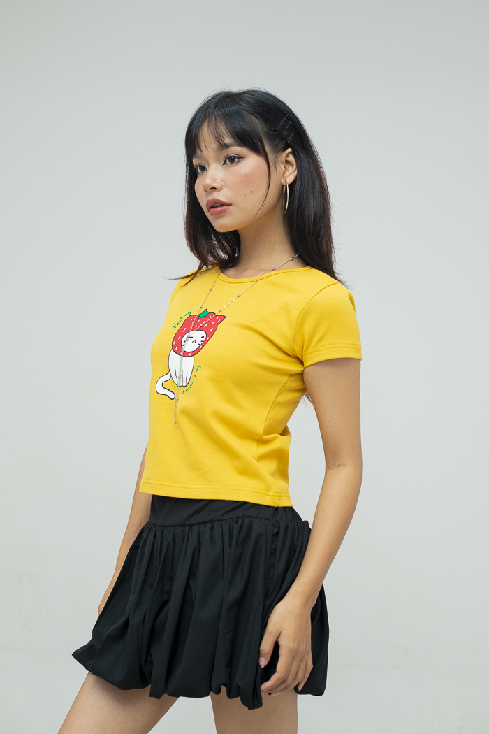 Meow-zing Yellow Top
